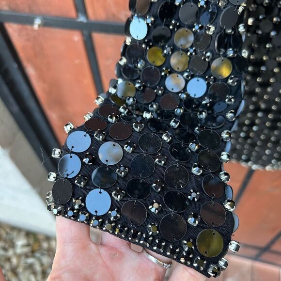 Retrofete Loreen Disc Sequin Rhinestone Long Sleeve Minj Dress size Medium NWT - Picture 10 of 12